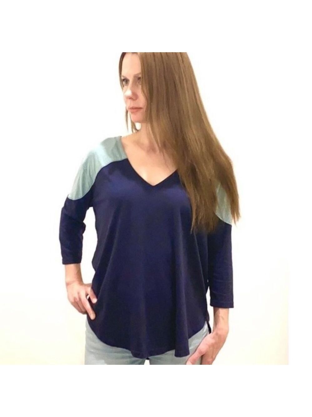 NWT Free People Major Leagues 3/4 Sleeve Tee